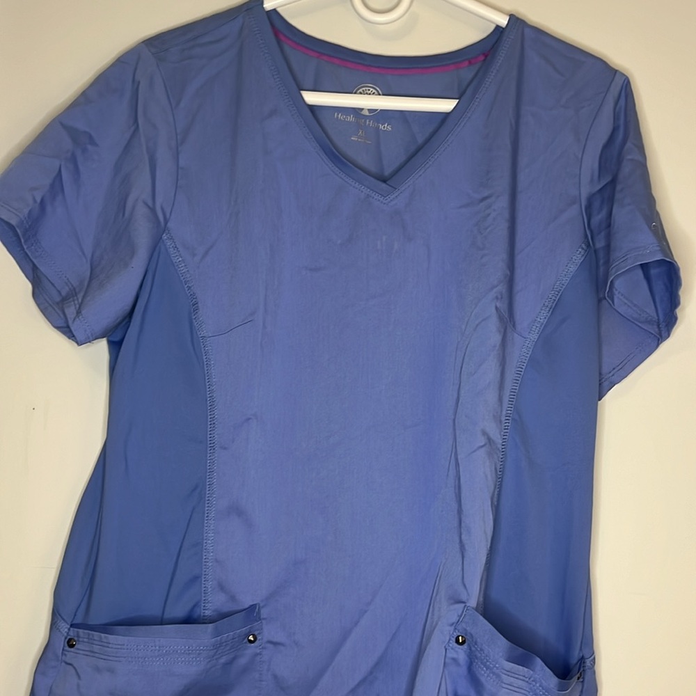 Ciel blue scrub top